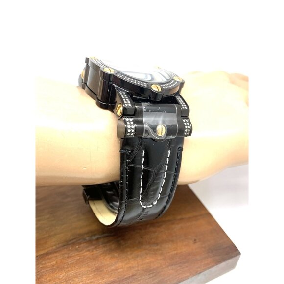 JBW Men's Watch JB-6215-10B 10 YR Anniversary Phantom 1.96ctw Diamond Quartz - Picture 13 of 15